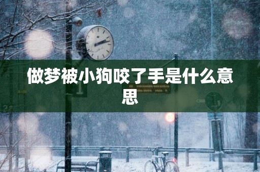 做梦被小狗咬了手是什么意思