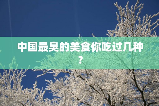 中国最臭的美食你吃过几种？