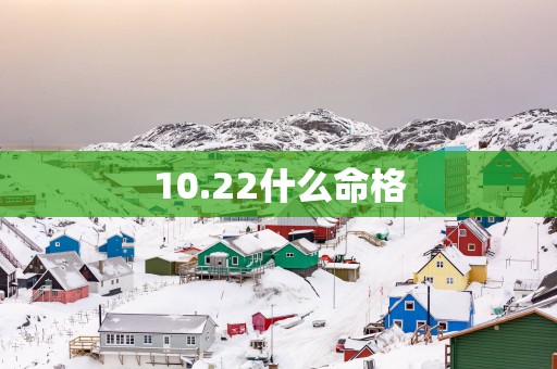 10.22什么命格