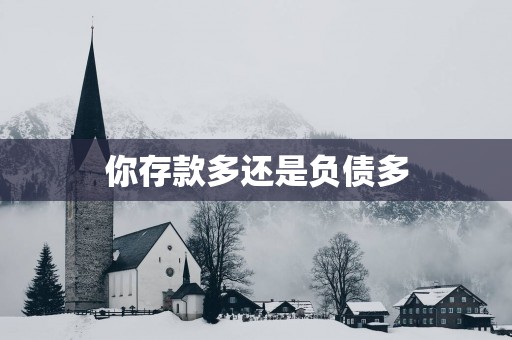 你存款多还是负债多