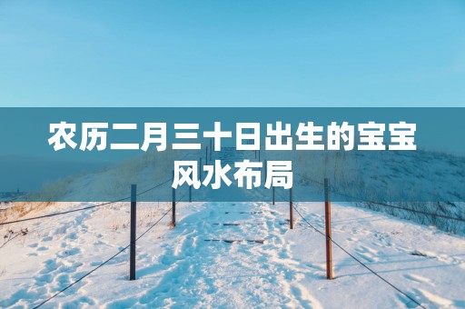 农历二月三十日出生的宝宝风水布局
