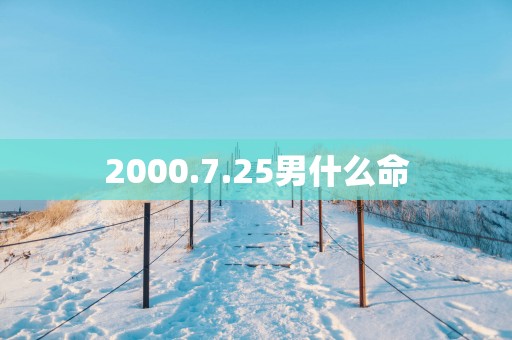 2000.7.25男什么命