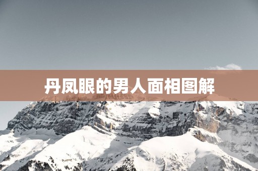 丹凤眼的男人面相图解