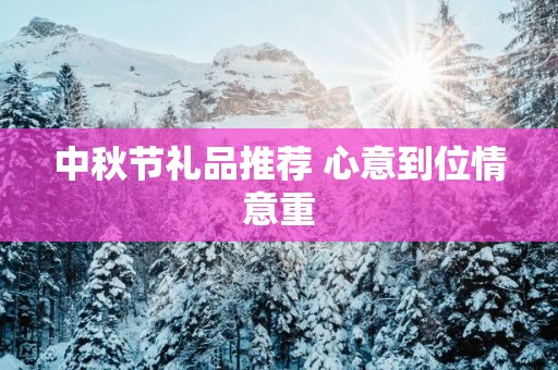 中秋节礼品推荐 心意到位情意重