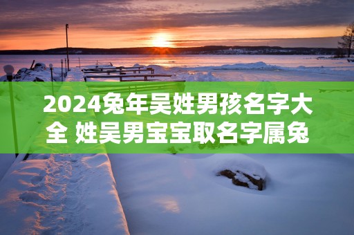 2025蛇年吴姓男孩名字大全 姓吴男宝宝取名字属兔