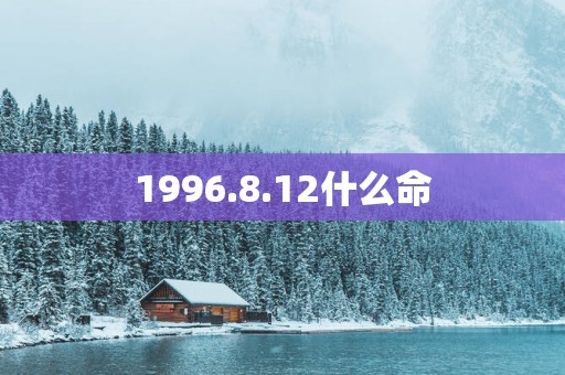 1996.8.12什么命