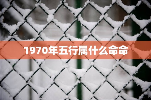 1970年五行属什么命命