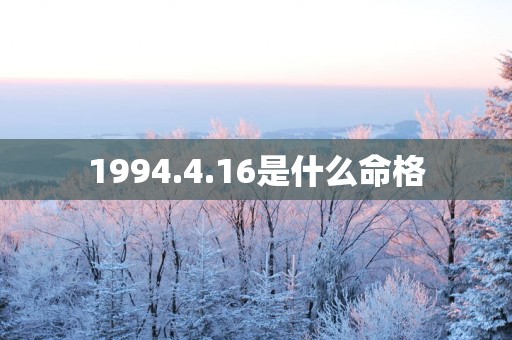 1994.4.16是什么命格