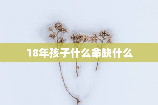 18年孩子什么命缺什么