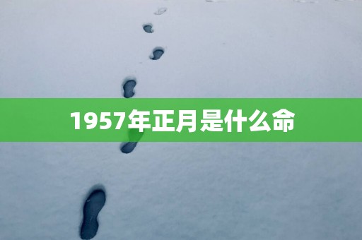 1957年正月是什么命