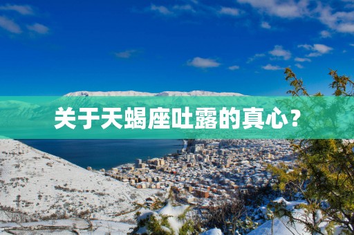 关于天蝎座吐露的真心？
