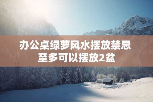 办公桌绿萝风水摆放禁忌 至多可以摆放2盆