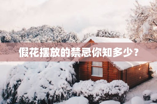 假花摆放的禁忌你知多少？
