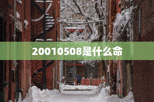 20010508是什么命