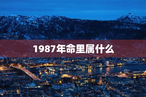 1987年命里属什么