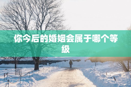 你今后的婚姻会属于哪个等级