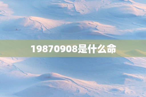 19870908是什么命