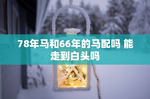 78年马和66年的马配吗 能走到白头吗