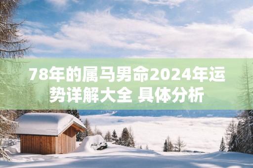 78年的属马男命2025年运势详解大全 具体分析