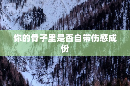 你的骨子里是否自带伤感成份