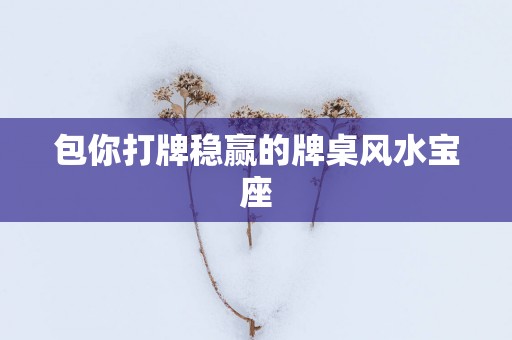 包你打牌稳赢的牌桌风水宝座