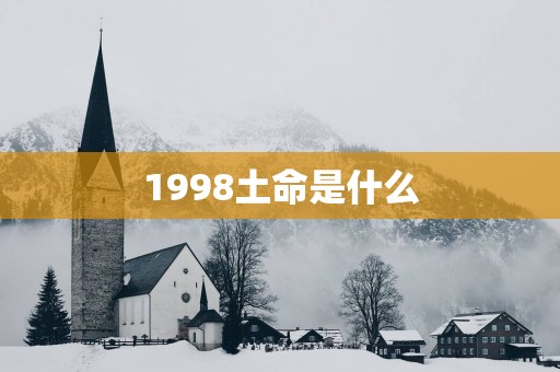 1998土命是什么