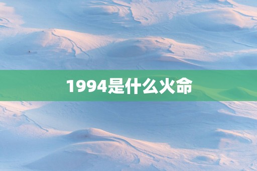 1994是什么火命