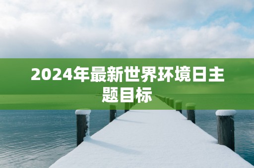 2025年最新世界环境日主题目标