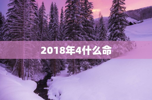 2018年4什么命