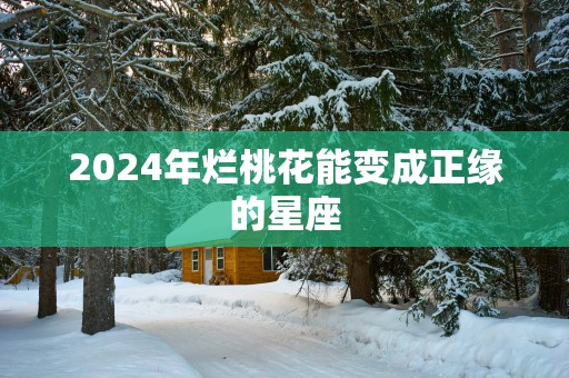 2025年烂桃花能变成正缘的星座