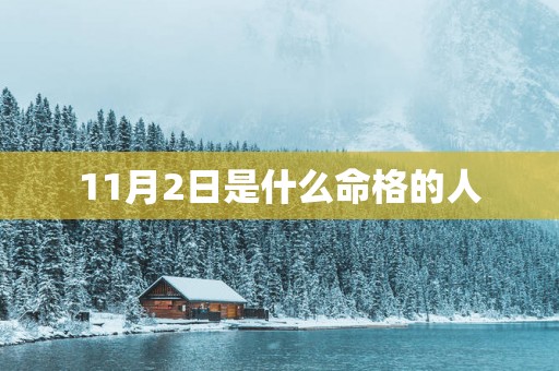11月2日是什么命格的人
