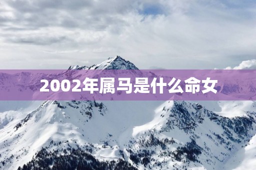 2002年属马是什么命女