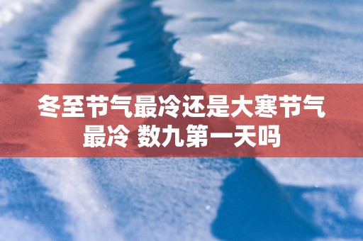 冬至节气最冷还是大寒节气最冷 数九第一天吗