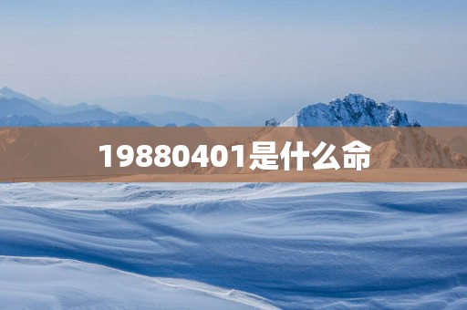 19880401是什么命
