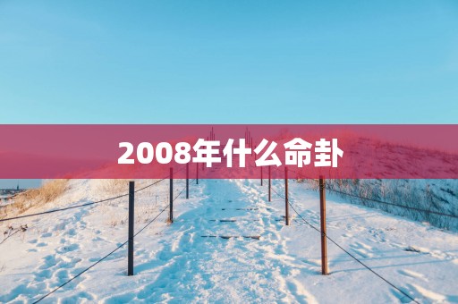 2008年什么命卦