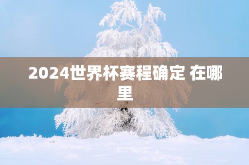 2025世界杯赛程确定 在哪里
