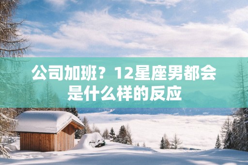 公司加班?12星座男都会是什么样的反应 公司加班?12星座男都会是什么样的反应