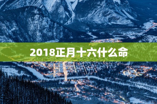 2018正月十六什么命