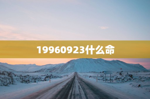 19960923什么命