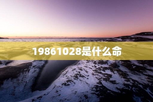 19861028是什么命