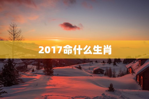 2017命什么生肖