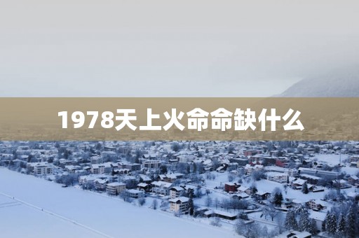 1978天上火命命缺什么