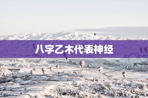 八字乙木代表神经