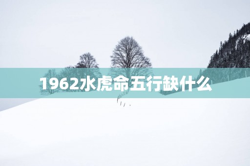 1962水虎命五行缺什么