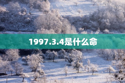 1997.3.4是什么命