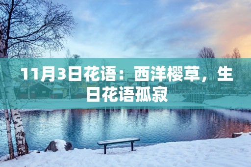 11月3日花语：西洋樱草，生日花语孤寂
