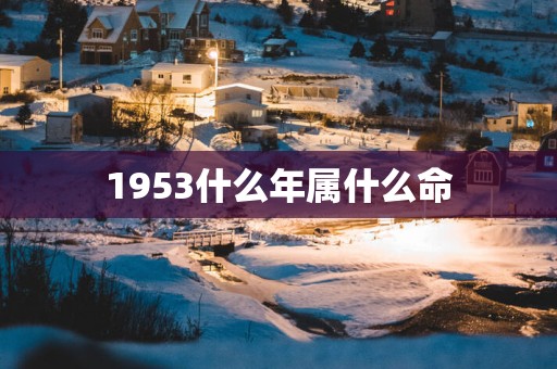 1953什么年属什么命