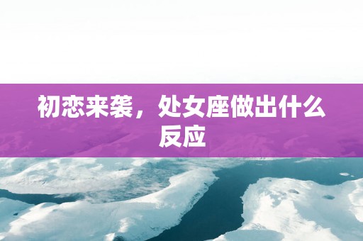 初恋来袭，处女座做出什么反应