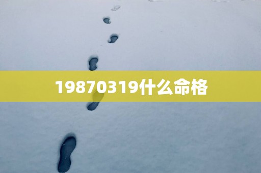 19870319什么命格