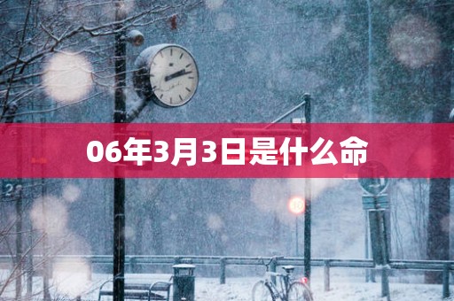 06年3月3日是什么命